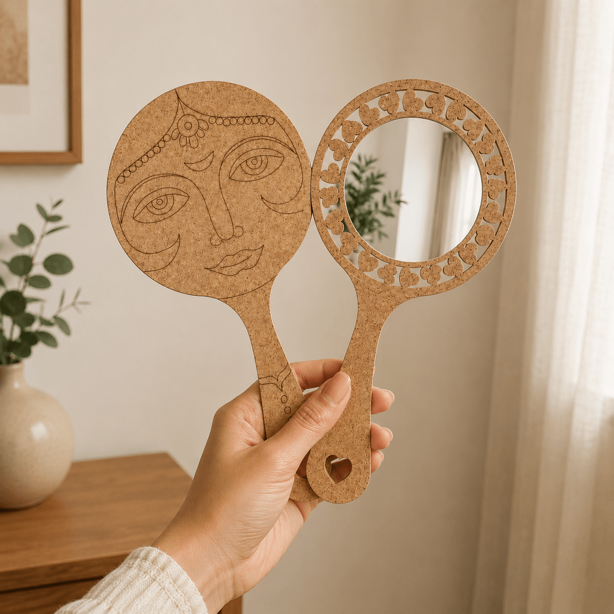 Diy Face and Heart Hand Mirror Kit