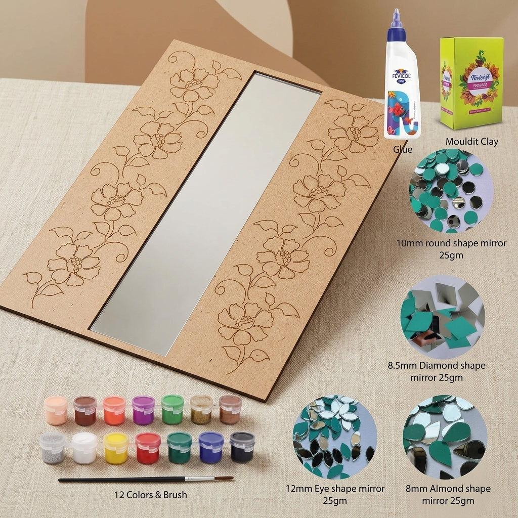 Diy Tall Panel Mirror Lippan Art Kit With Mdf Base