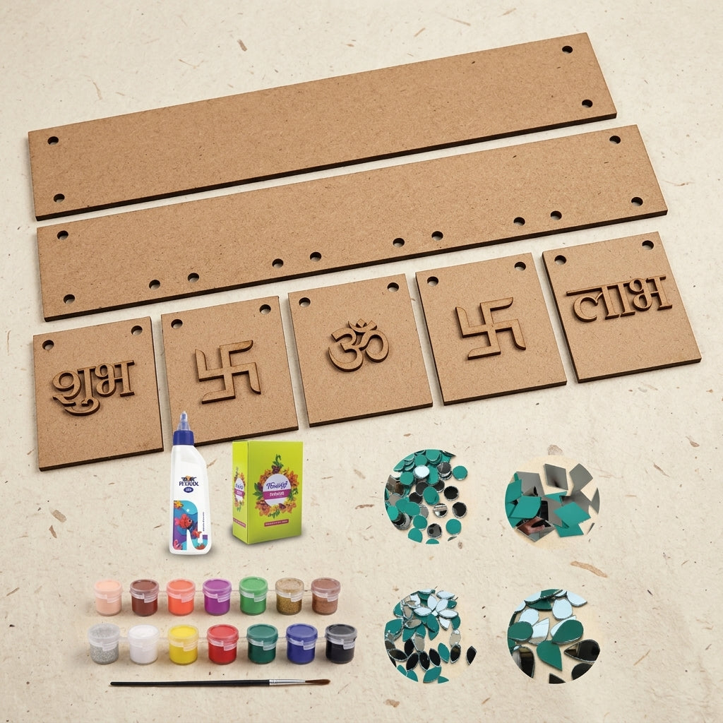Diy Om Swastik Shubh Labh Wall Hanging Lippan Art Kit