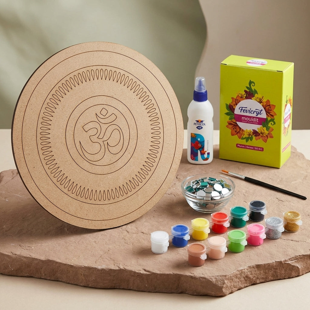 Diy Om Lippan Art Kit With Mdf Base