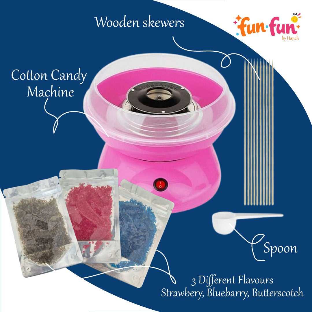 Multicolor Plastic Diy Cotton Candy Maker Kit For Kids And Adults