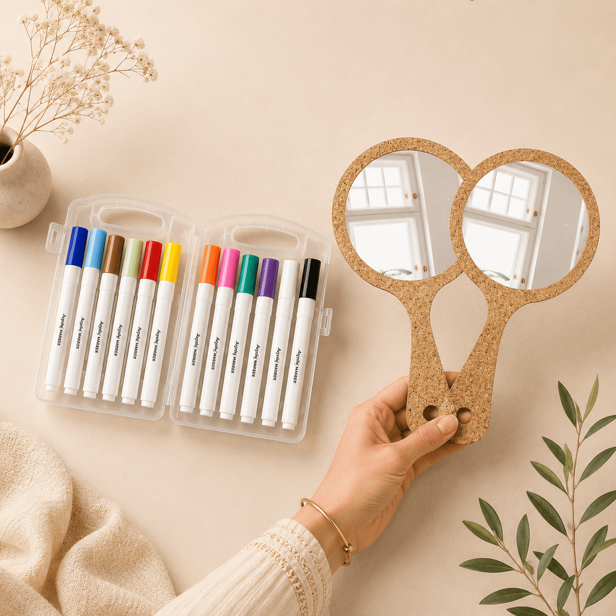 Diy Mahbubani Peacock Hand Mirror Kit