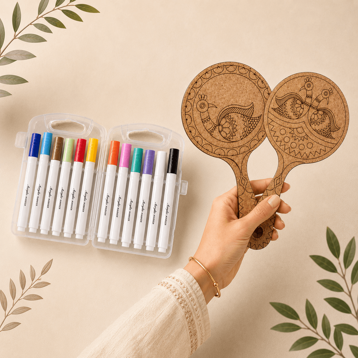 Diy Mahbubani Peacock Hand Mirror Kit