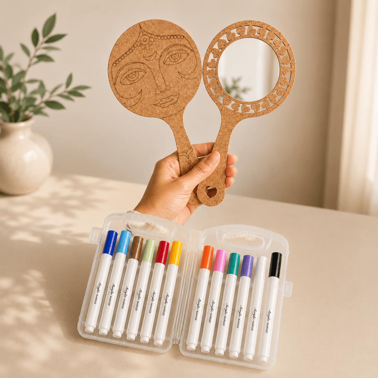 Diy Face and Heart Hand Mirror Kit