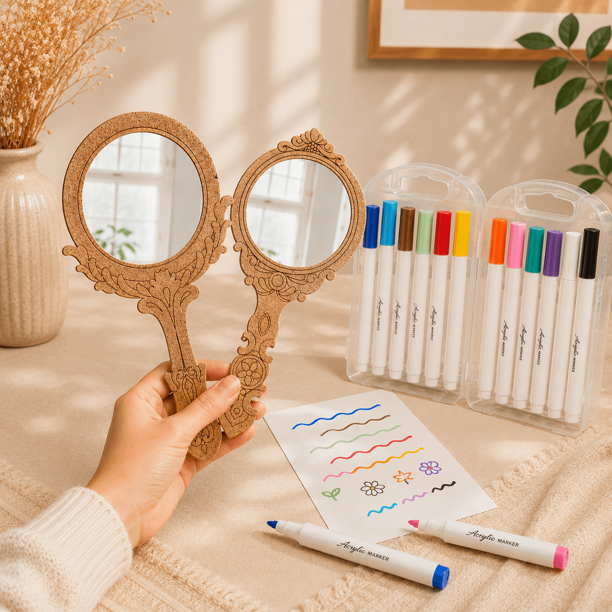 Diy Rajwadi Style Hand Mirror Kit