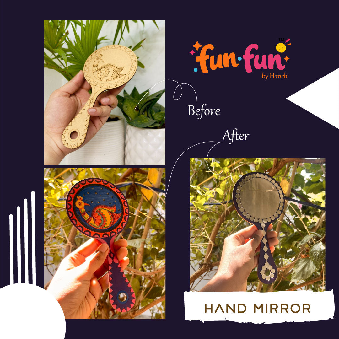 Diy Mahbubani Peacock Hand Mirror Kit